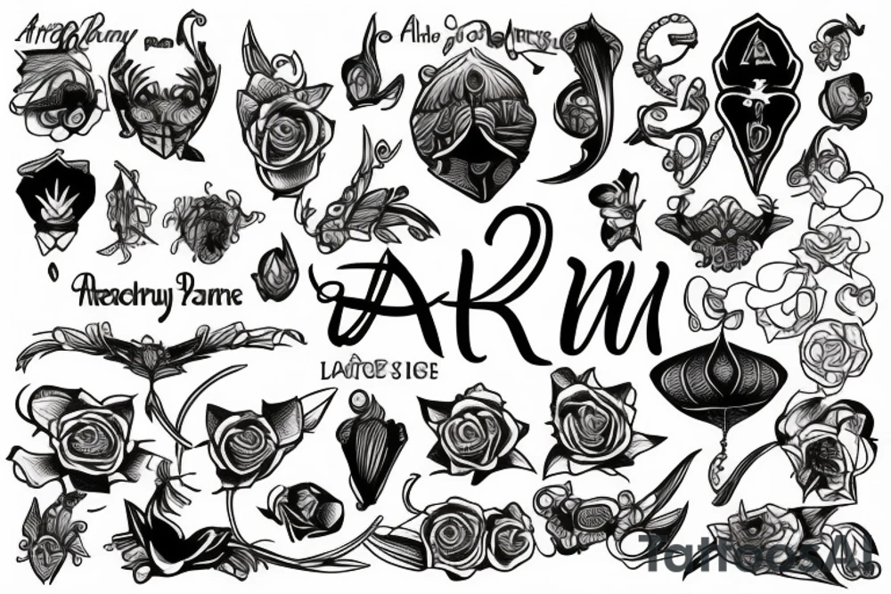 The name Arieh tattoo idea