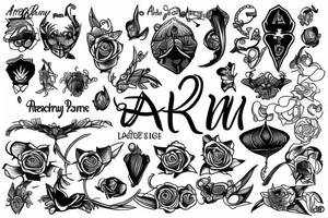 The name Arieh tattoo idea