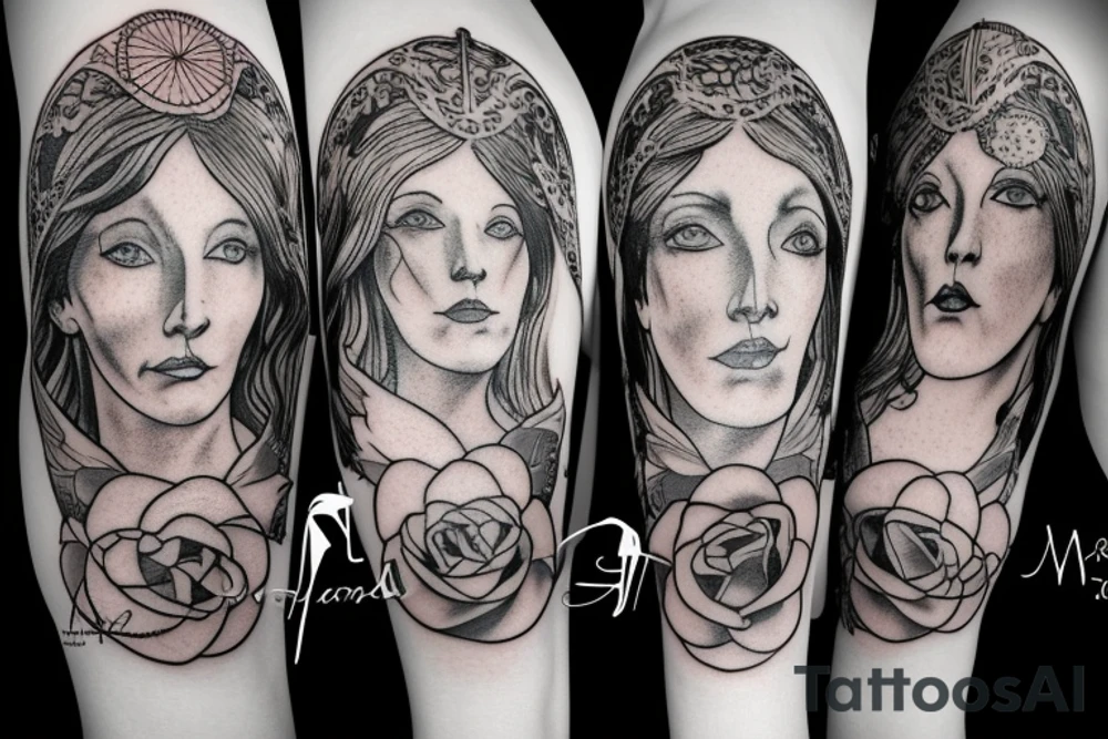 Triple Goddess
Three witches
Young woman
Mature woman
Old woman tattoo idea