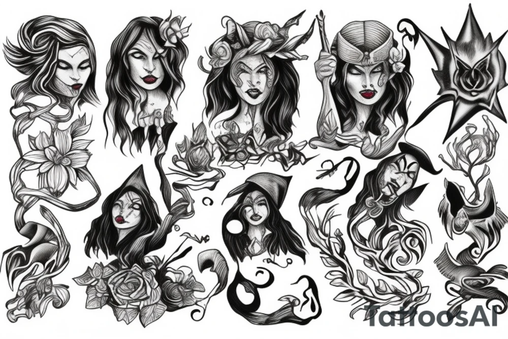 Three witches tattoo idea