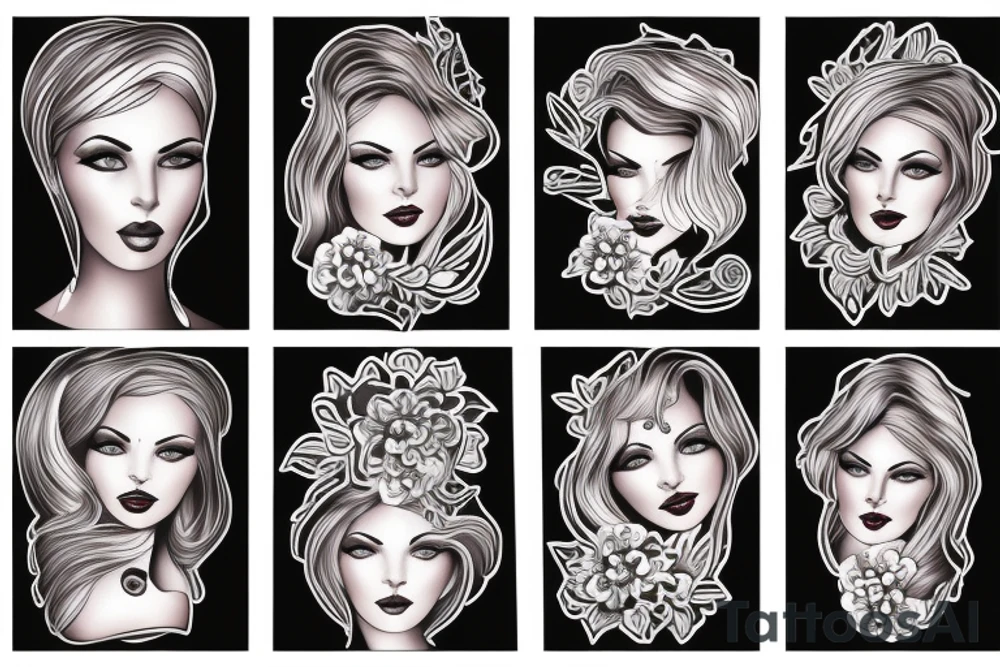 Young woman
Mature woman
Old woman tattoo idea