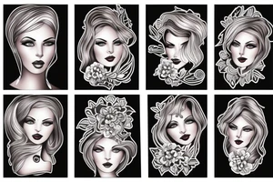 Young woman
Mature woman
Old woman tattoo idea