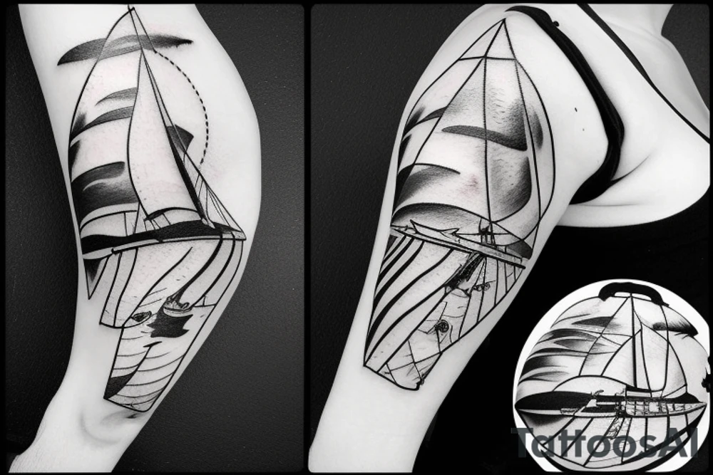 war ship with an iceberg tattoo idea