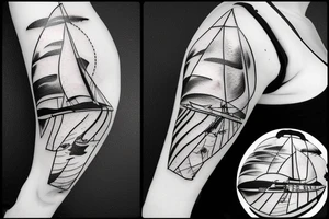 war ship with an iceberg tattoo idea