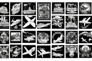 aircraft carrier with an iceberg tattoo idea