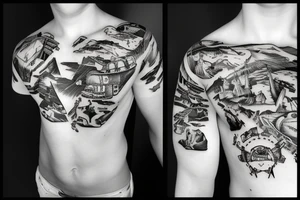 aircraft carrier with an iceberg tattoo idea