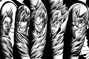 son goku and vegeta tattoo idea