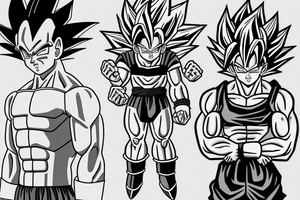 son goku and vegeta tattoo idea