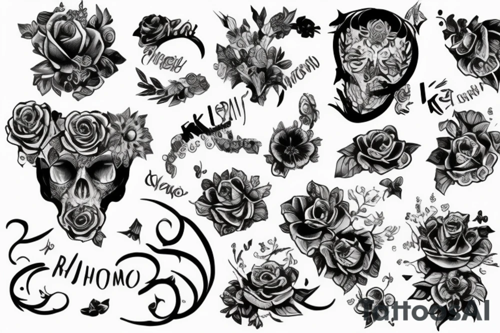 хаотичные полосы на кисти tattoo idea