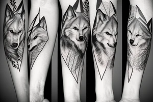 wolf in the forest tattoo idea