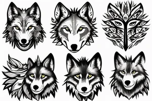 wolf in the forest tattoo idea