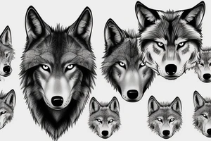 wolf in the forest tattoo idea