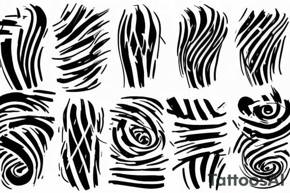 two black stripes on arm tattoo idea