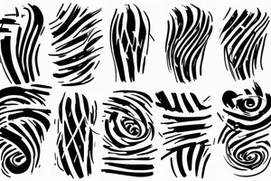two black stripes on arm tattoo idea