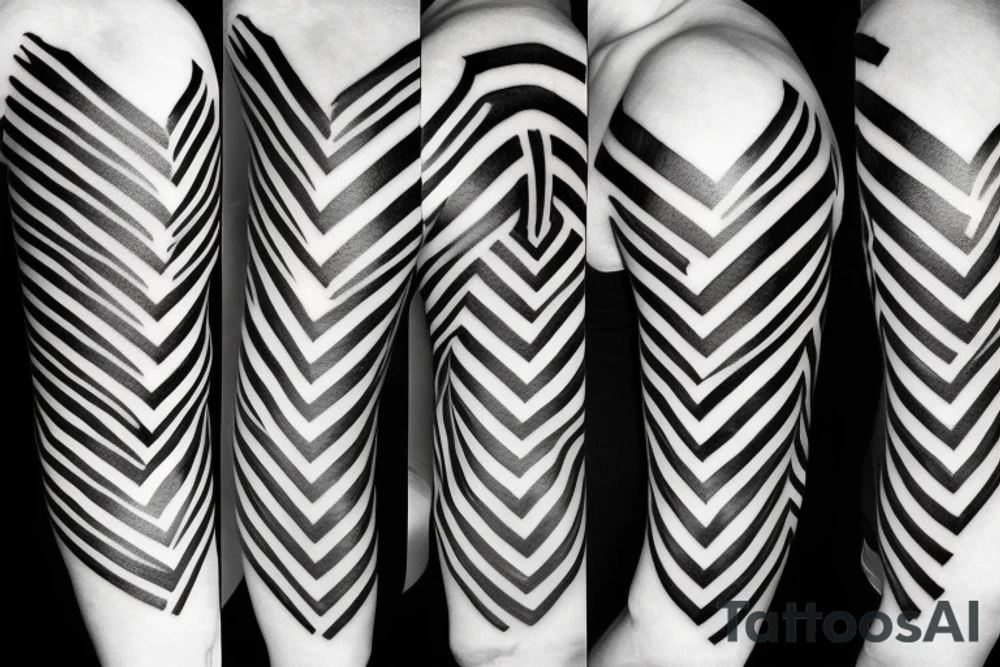 two black stripes on arm tattoo idea