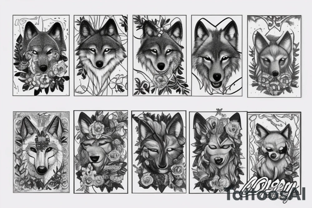 wolf in the forest tattoo idea