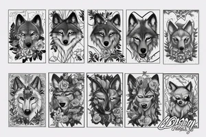wolf in the forest tattoo idea
