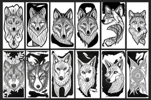 wolf in the forest tattoo idea