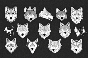 wolf in the forest tattoo idea