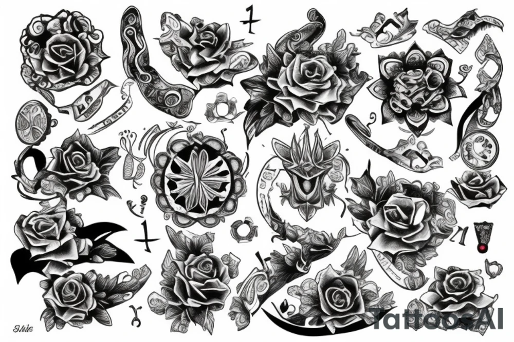 a tattoo with 3, 7 tattoo idea