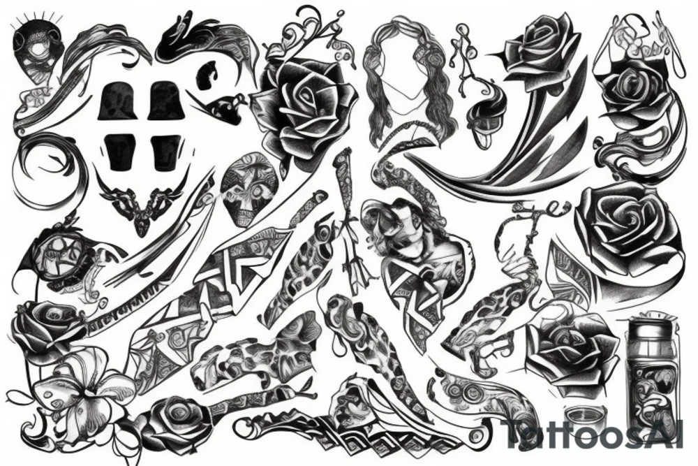 a tattoo with 3, 7 tattoo idea
