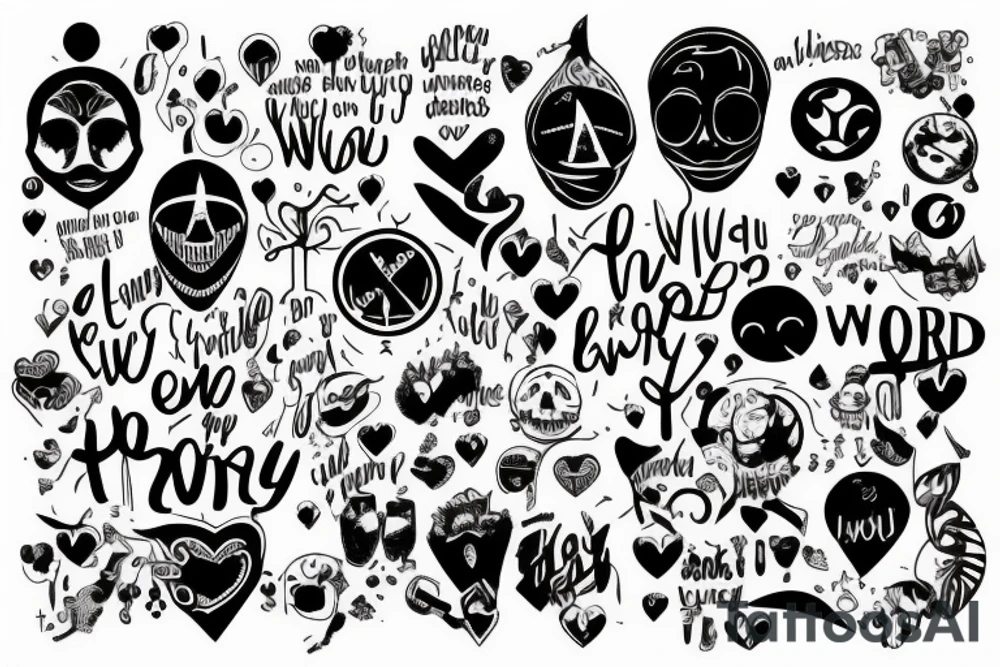 everyone is trying to find their way in this world, everyone is always striving for happiness tattoo idea