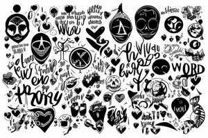 everyone is trying to find their way in this world, everyone is always striving for happiness tattoo idea