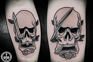 An axe , a skull instead of a blade tattoo idea