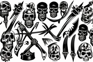 An axe , a skull instead of a blade tattoo idea