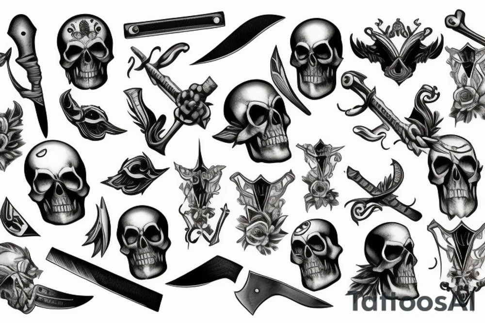 An axe , a skull instead of a blade tattoo idea