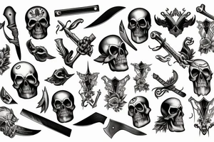 An axe , a skull instead of a blade tattoo idea