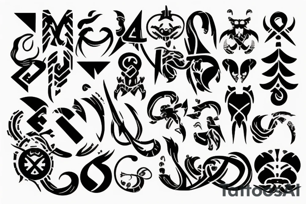 Scorpio zodiacs with letter m minimal tattoo idea