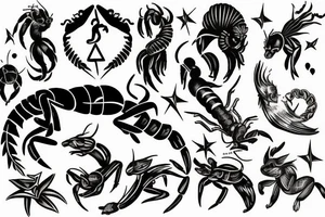 Scorpio zodiacs constellation tattoo idea