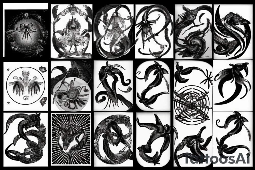 Scorpio zodiacs constellation tattoo idea