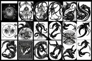 Scorpio zodiacs constellation tattoo idea