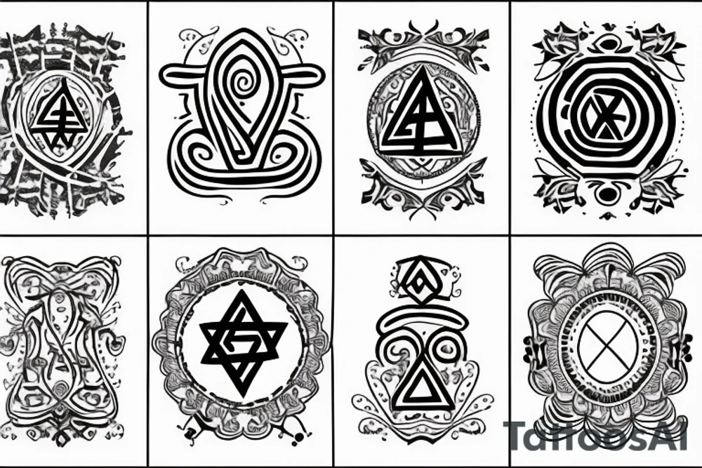 Jewish symbol stitched to arm tattoo idea