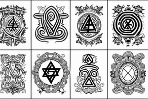 Jewish symbol stitched to arm tattoo idea