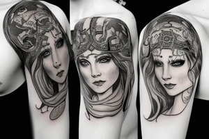 norse mythology women tattoo idea