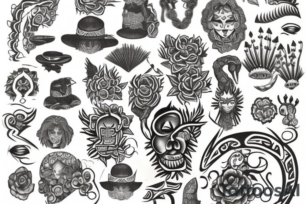 Zapotec art with the names Liliana tattoo idea