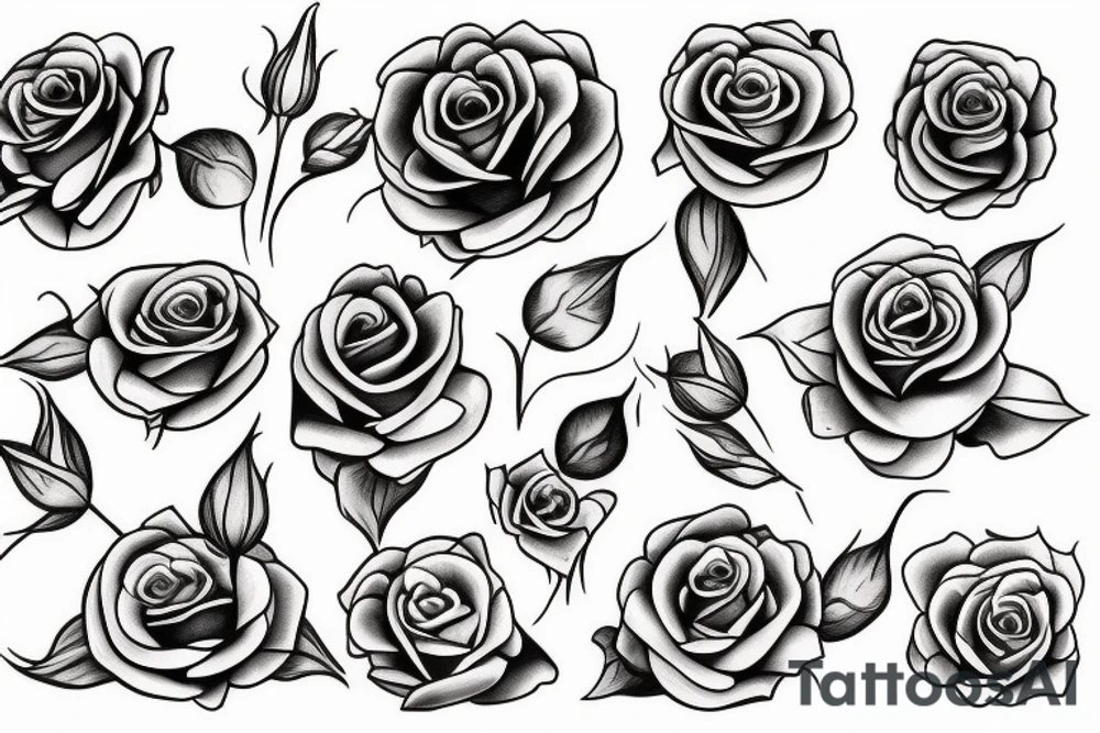 Rose with the name Liliana tattoo idea