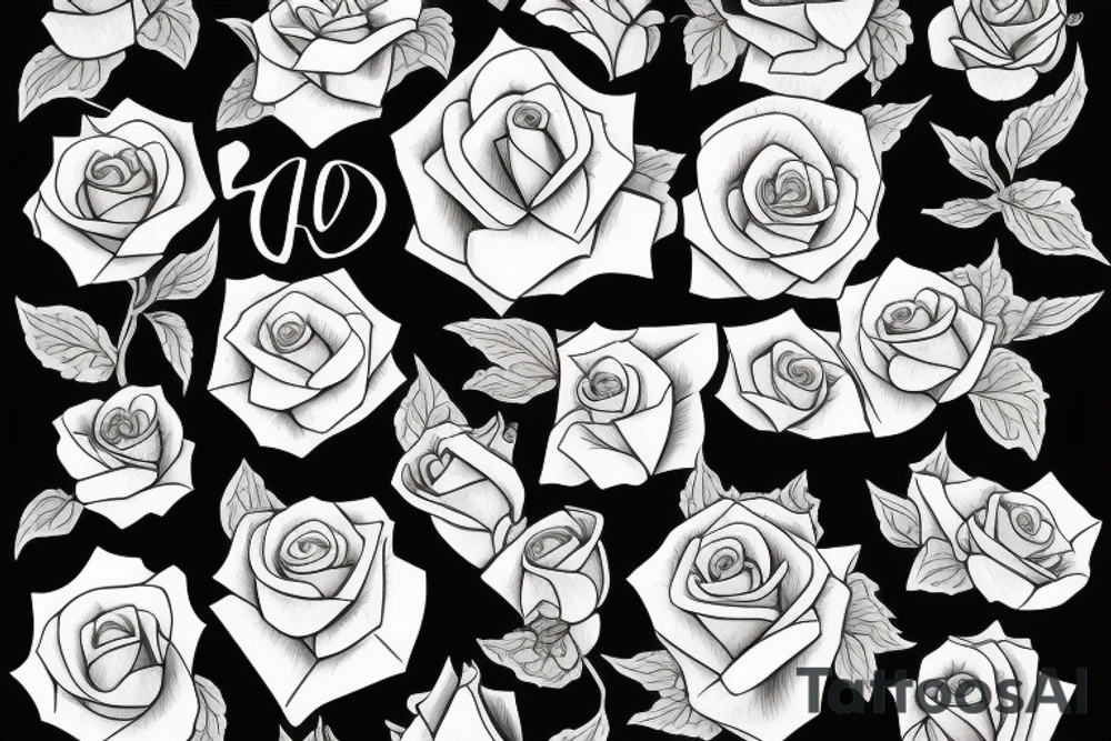 Rose with the name Liliana tattoo idea