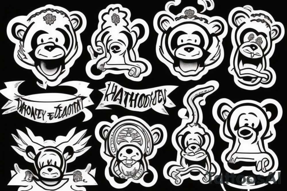 Monkey happy tattoo idea