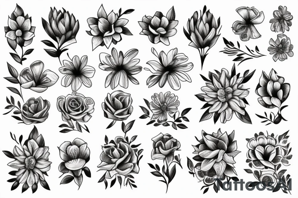Flowers tattoo idea