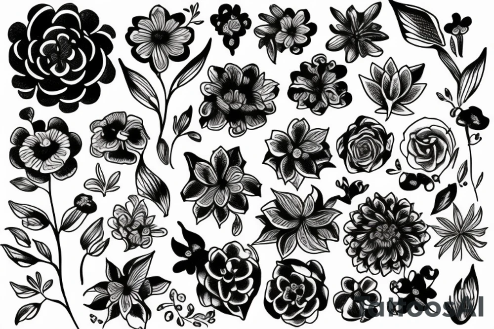 Flowers tattoo idea