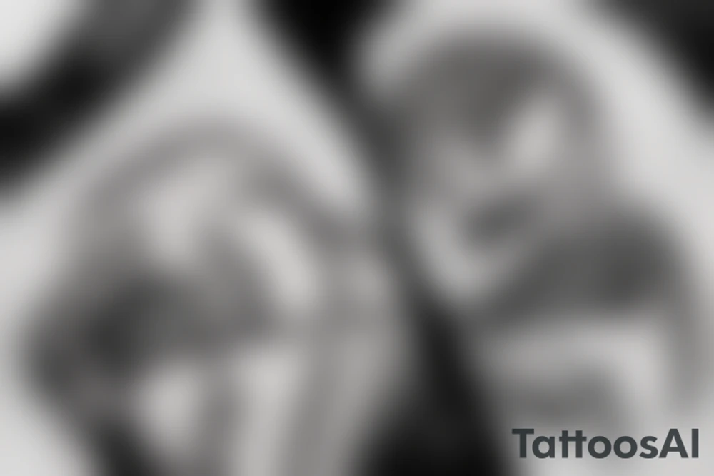 Number 8 like on a baseball jersey with nice background detail. There is a rubber bracelet layed over it as well tattoo idea