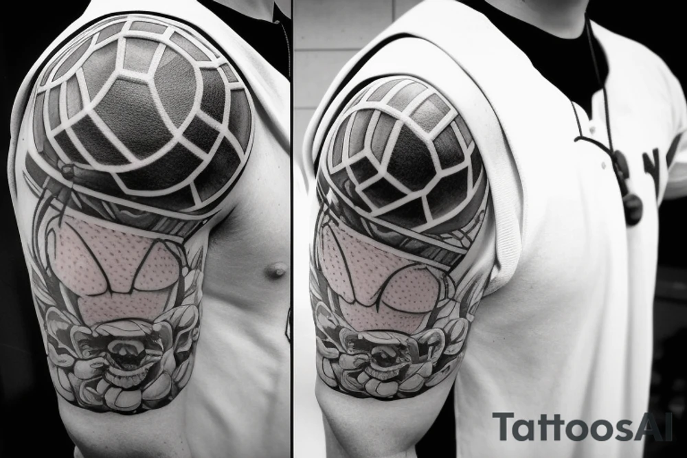 Number 8 like on a baseball jersey with nice background detail. There is a rubber bracelet layed over it as well tattoo idea