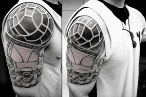 Number 8 like on a baseball jersey with nice background detail. There is a rubber bracelet layed over it as well tattoo idea