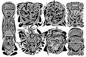 Tattoo design with duality symbol and number 8 in it tattoo idea