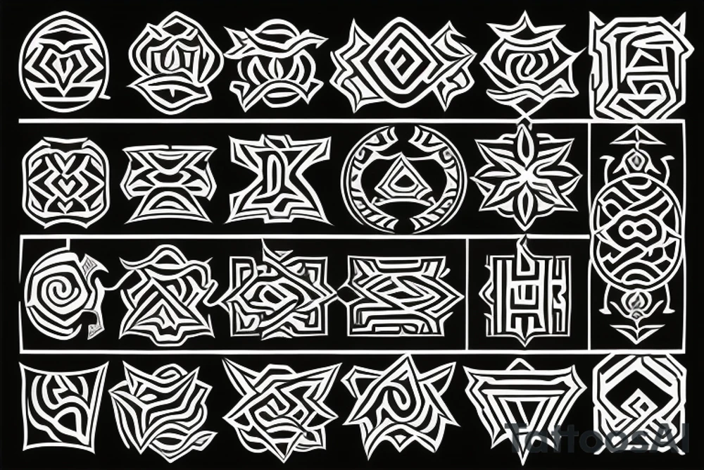 Tattoo design with duality symbol tattoo idea