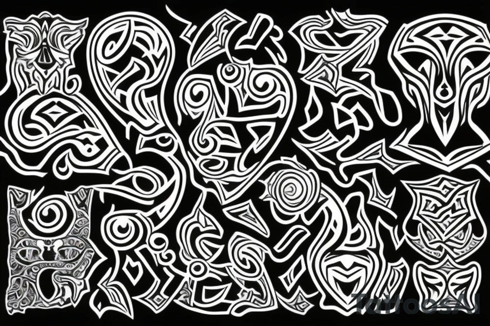 Tattoo design with duality symbol tattoo idea